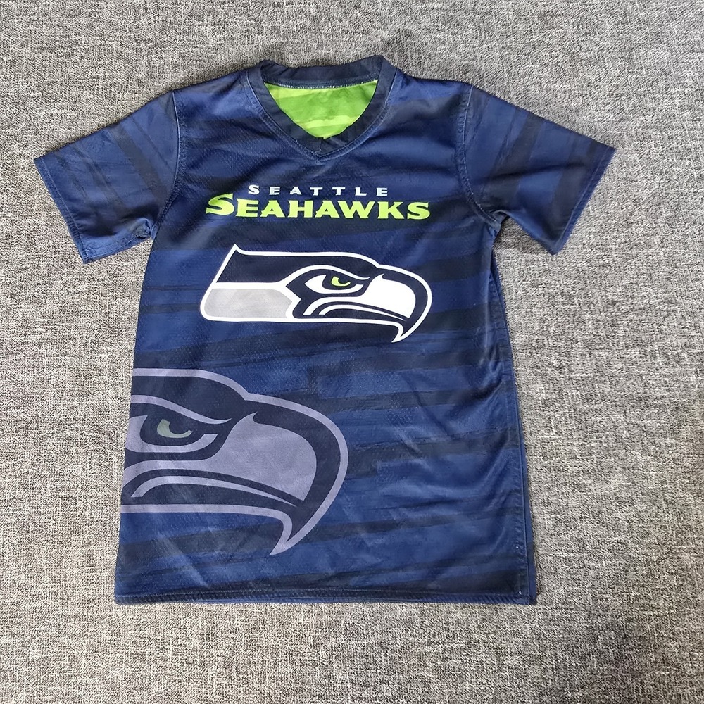 Seattle Seahawks Youth Boys Medium NFL Flag Football Reversible Jersey Cook #13